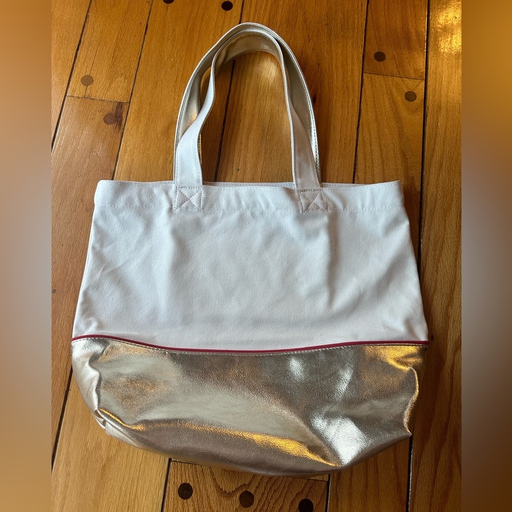 Tote Bag, Metallic Gold,